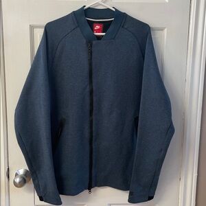 Nike Men's Tech Fleece Zip Up Lightweight Jacket Carbon Heather Blue Size XL